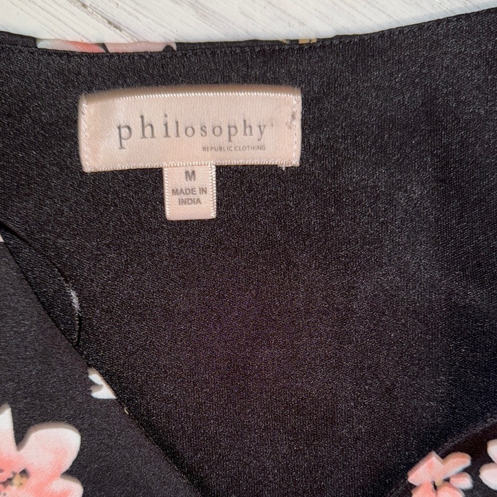 Philosophy Black and Pink Floral Dress - Picture 10 of 12
